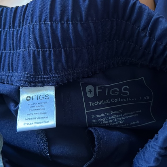 Figs Navy Blue Scrub Bottoms - Picture 2 of 2
